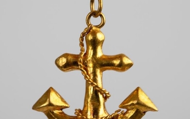 24k gold pendant 24k金吊坠 3.88克 圣经中描述 锚为灵魂，希望，平衡之锚 24k金吊坠 3.88克...
