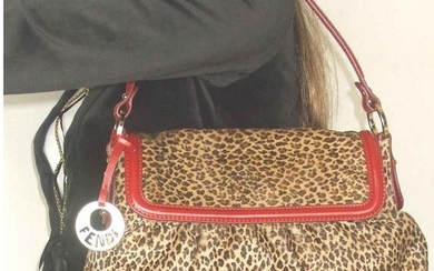 Fendi - Borsa Chef Pony Hair Leopard Print Hand/Shoulder Bag