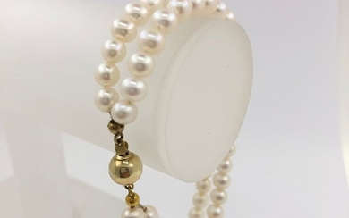 14 kt. Sweetwater pearls, Yellow gold - Bracelet