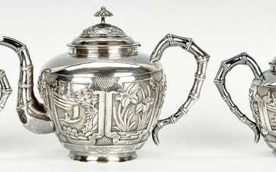 3 Pc. Chinese Export Silver Tea Service