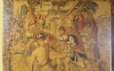 A Brussels mythological tapestry, The Labours of Hercules ( 2): Hercules and Cacus, probably ...