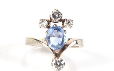Brillant Diamant Saphir Damenring
