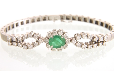 Brillant-Smaragd Armkette