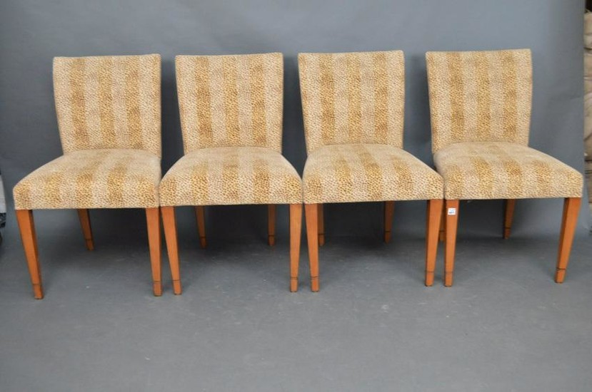 4 Leopard Print Side Chairs