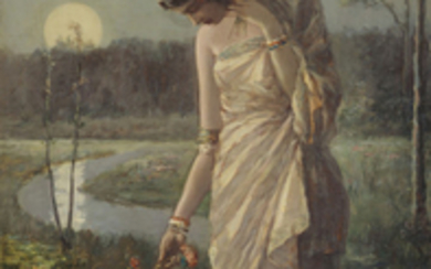 HEMENDRANATH MAZUMDAR (1894-1948), Untitled (Woman in Moonlight)