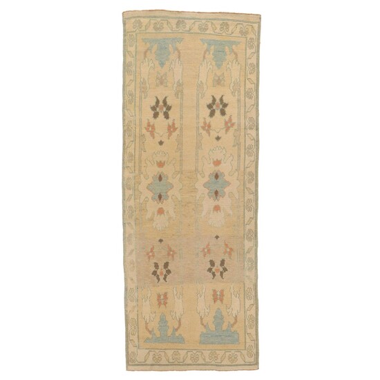 4'1 x 11' Hand-Knotted Turkish Donegal Long Rug