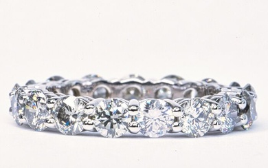 4.50 ct G to Light Gray, VS1 to SI2 - 14 kt. White gold - Ring - 4.50 ct Diamond - No Reserve Price