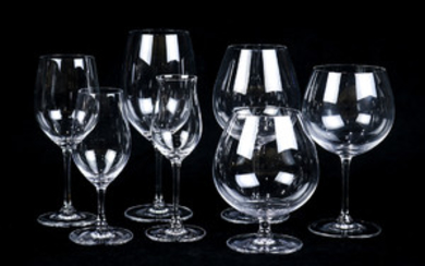 Riedel crystal barware, consisting of brandy snifters, cognac stems, port stem, white wines 7