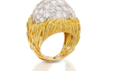 An 18k gold, platinum and diamond ring,, David Webb
