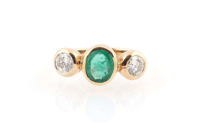 Brillant-Smaragd Ring
