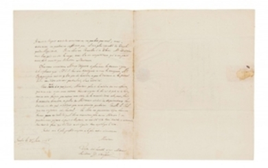 HORACE-BÉNÉDICT DE SAUSSURE (1740-1799) Lettre autographe signée au baron de Haller