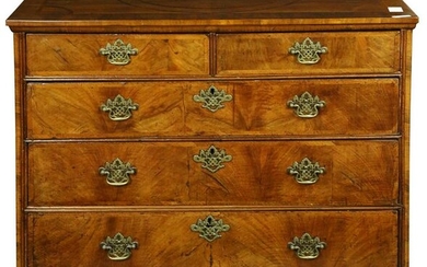 A Queen Anne marquetry decorated chest