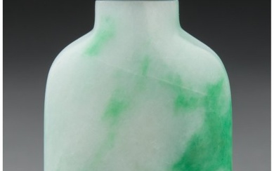 78001: A Chinese Jadeite Snuff Bottle 3 x 1-5/8 x 0-5/8