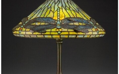 79001: Tiffany Studios Leaded Glass and Patinated Bronz