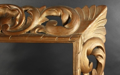A 19th Century Carved Florentine Style Frame. 18" x 15"