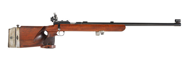 A .22(L.R.) 'Mod. 54 Super Match' bolt-action target rifle by Anschutz, no. 16133
