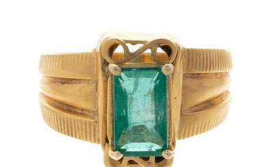 A 2.50 ct Emerald Ring in 22K