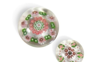 A Baccarat Dupont glass concentric millefiori paperweight