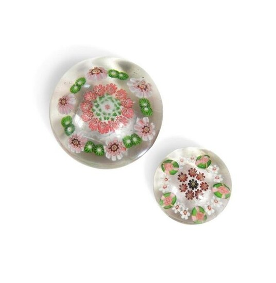 A Baccarat Dupont glass concentric millefiori paperweight