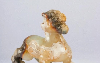 A Chinese Jade Carved Beast Ornament