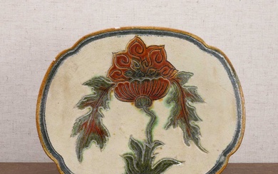 A Chinese sancai-glazed pottery pillow