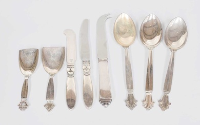 A Collection of Danish Silver Flatware, by Georg Jensen, Copenhagen,...