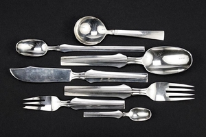 A Collection of Georg Jensen Sterling Silver Flatware.