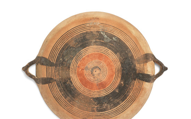 A Cypriot bichrome ware pottery dish