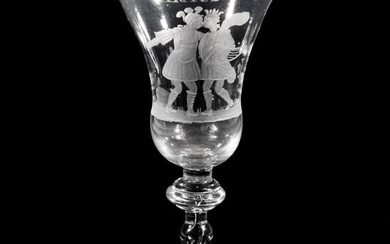 A Dutch Engraved Friendship Wine Glass