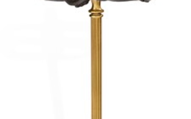 A FRENCH ORMOLU, PATINATED BRONZE AND VERDE ANTICO MARBLE UMBRELLA STAND