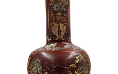 A Fine Chinese Lacquered Vase 19th Century