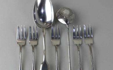 A French 84 silver Fiddle pattern tablespoon