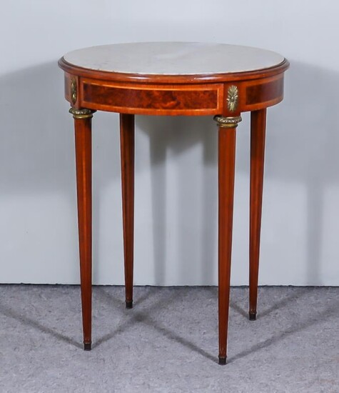 A French Mahogany and Burr Wood Circular Occasional Table,...