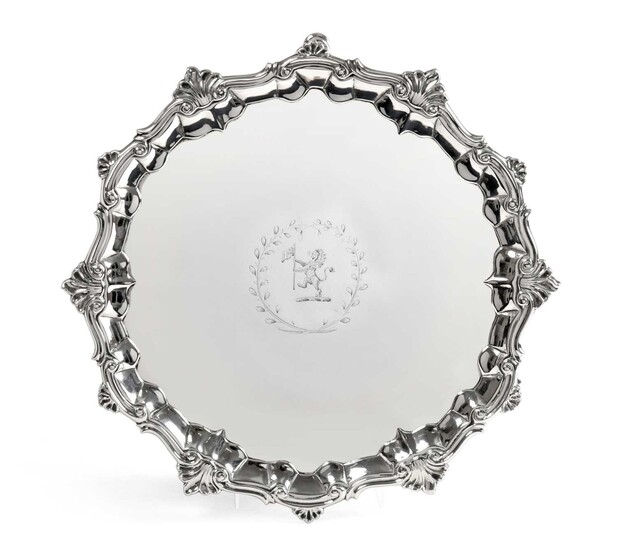 A George II Silver Salver by William Peaston, London, 1752