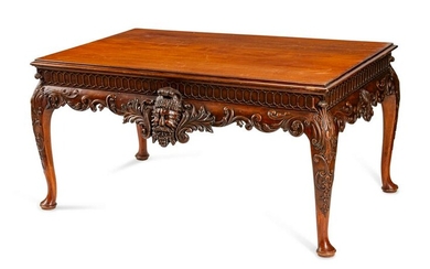 A George II Style Carved Mahogany Low Table Height 24 x