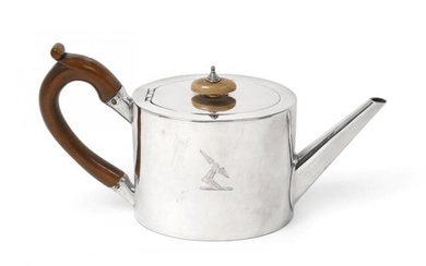 A George III Silver Teapot, by William Plummer, London, 1780,...