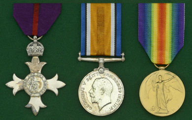 A Great War M.B.E. group of three awarded to Deputy Administrator Violet...