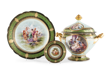 A Group of Royal Vienna Porcelain Tableware