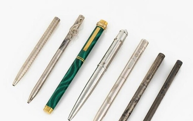 A Group of Seven Cartier / Tiffany & Co. Pens