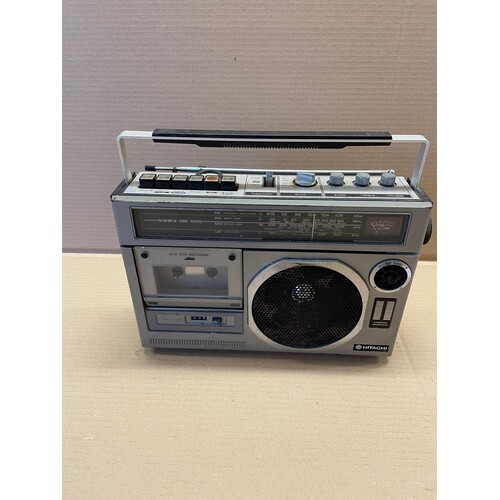 A Hitachi portable radio cassette recorder and various other...
