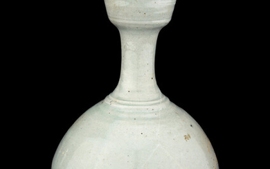 A Korean Monochrome Glazed Porcelain Bottle Vase