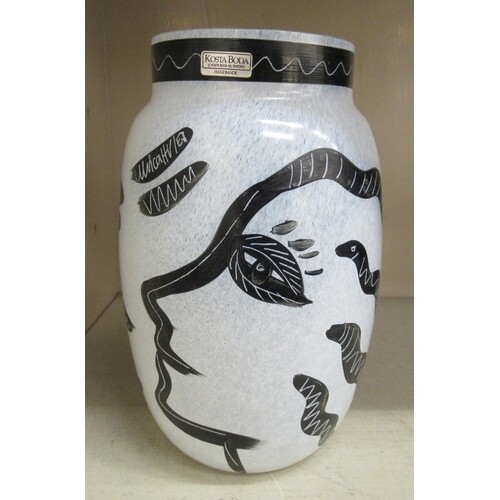 A Kosta Boda Caramba glass vase of baluster form, designed b...