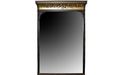 A LARGE AESTHETIC MOVEMENT OVERMANTEL MIRROR