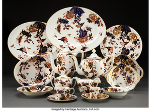 A Ninety-Four Piece Coalport Hong Kong Pattern Porcelain Dinner Service (introduced 1970)