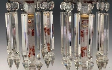 A PAIR OF 19TH C. BOHEMIAN GLASS LUSTERS