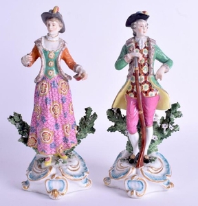 A PAIR OF 19TH CENTURY FRENCH SAMSONS OF PARIS FIGURES