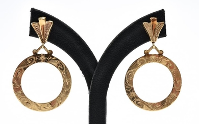 A PAIR OF EARRINGS IN 14CT GOLD