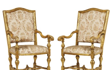A PAIR OF VENETIAN ARMCHAIRS, EARLY 18TH CENTURY