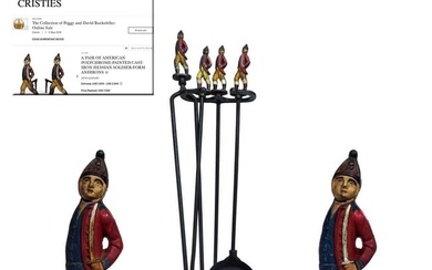 A Pair Of Hessian Soldier Andirons Fireplace Chenets