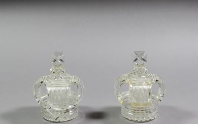 A Pair of George IV or Later Cut-Glass Scent-Bottles, by...